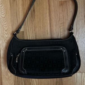 Liz & Co. Black Shoulder Bag with Front Pocket